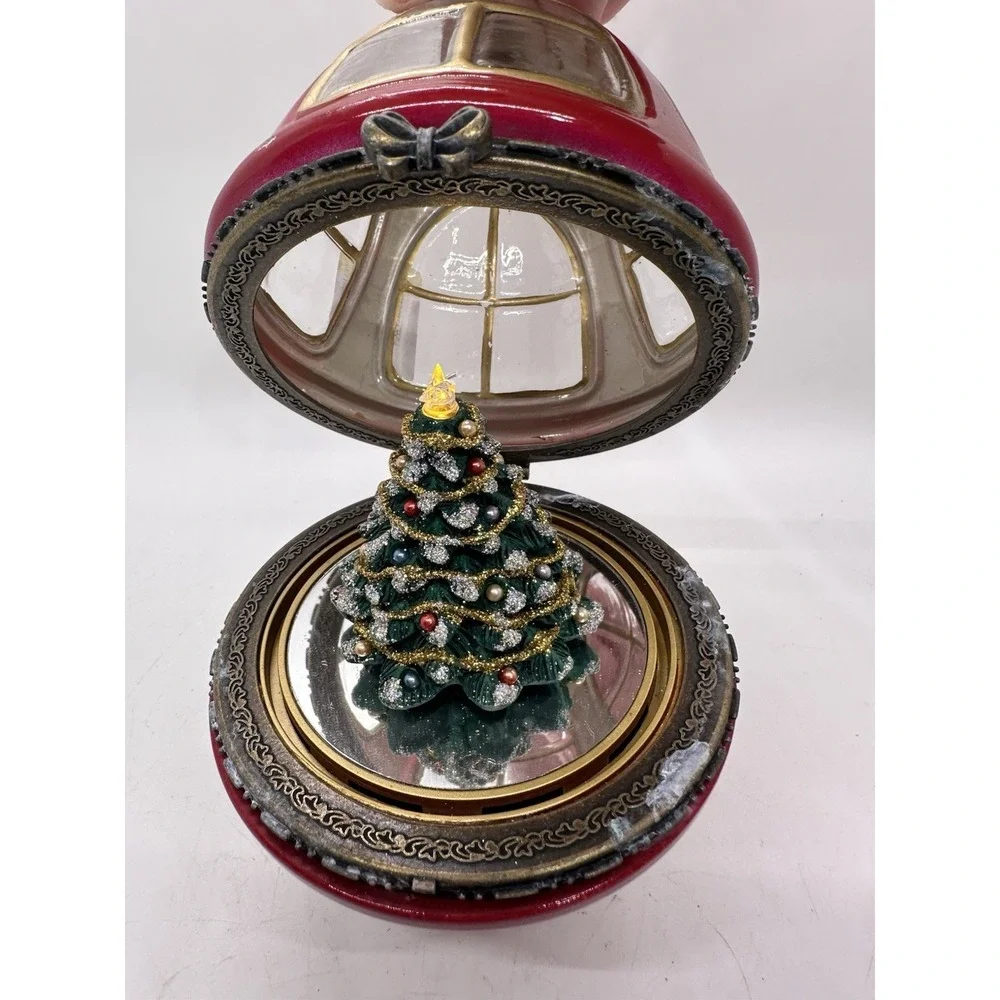 Mr Christmas Musical Lighted Rotating Tree Ornament Box Red Holiday‎ Decor